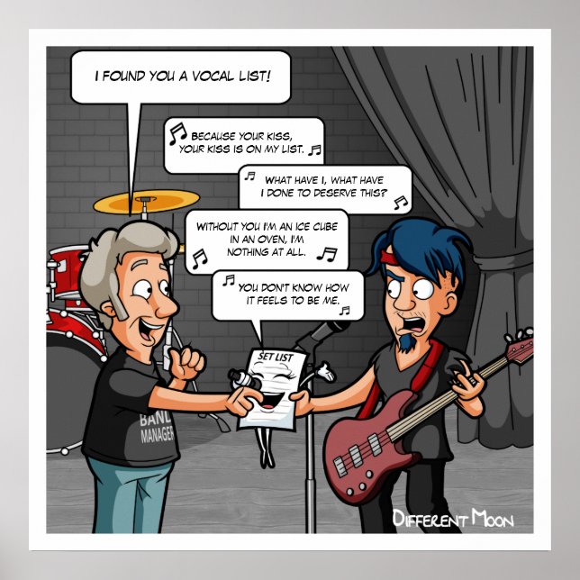 Vocalist Music Spaß Funny Puster Poster (Vorne)