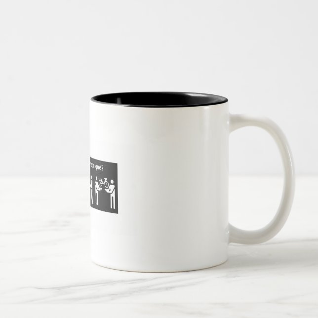 Você Tem Fome de Quê? Zweifarbige Tasse (Rechts)