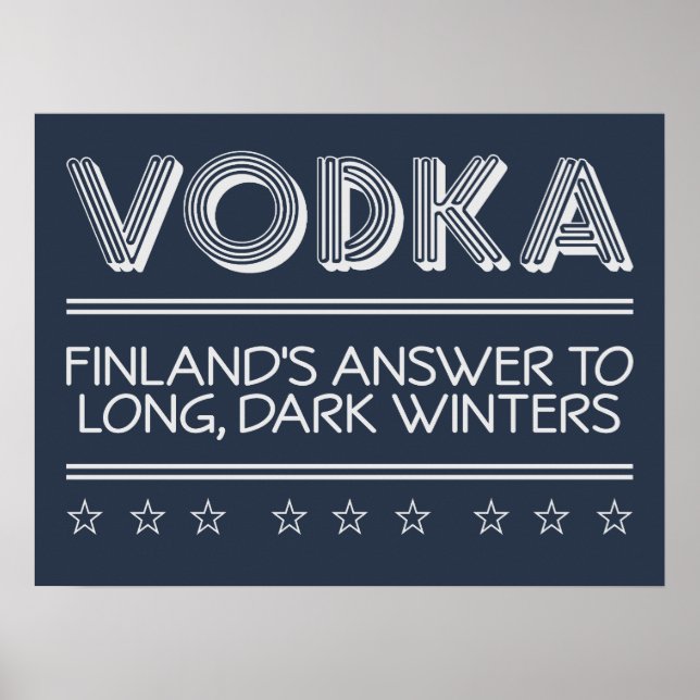 VODKA-Farbposter Poster (Vorne)