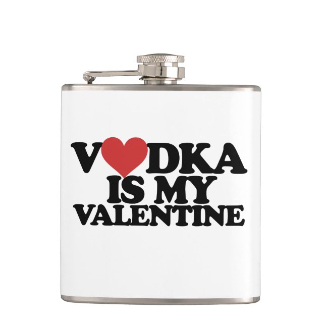 Vodka ist mein Valentine Flachmann (Vorderseite)