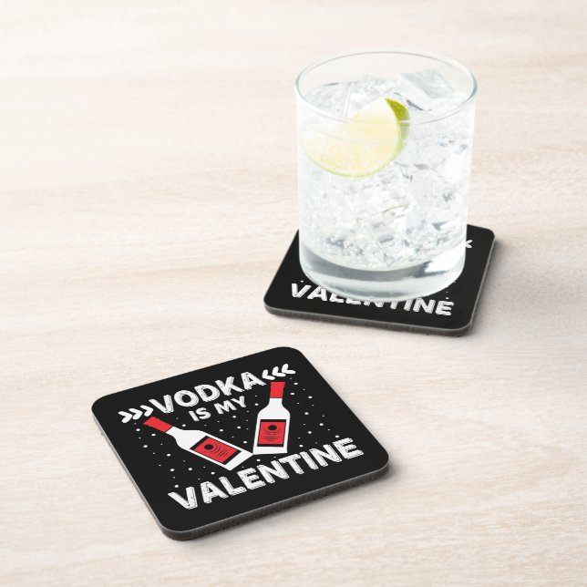 Vodka ist mein Valentine Getränkeuntersetzer (Rechte Seite)