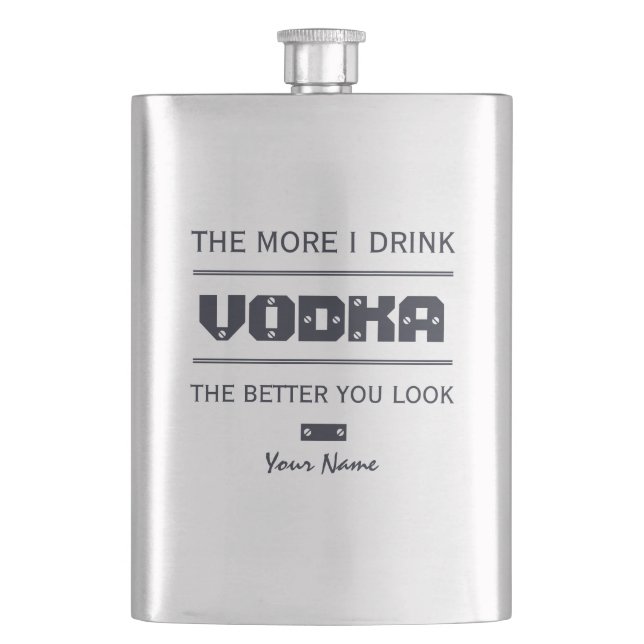VODKA-Messkolben Flachmann (Vorderseite)