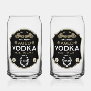 Vodka über dem Hügel zum Geburtstag Dosenglas