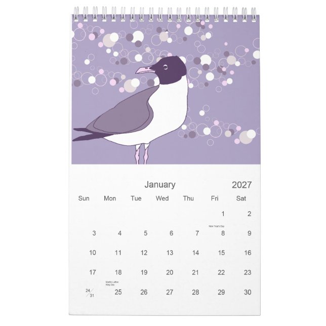 Vögel 2008 kalender (Jan 2027)