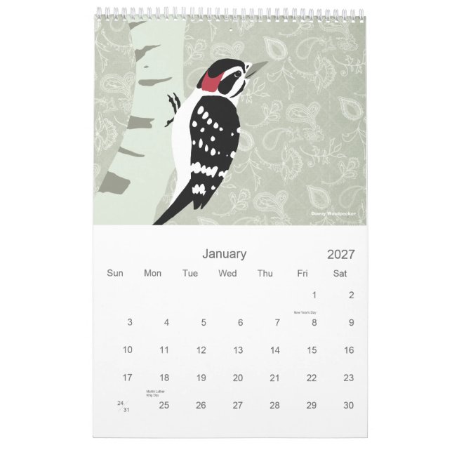 Vögel 2009 kalender (Jan 2027)