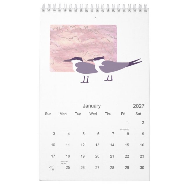 Vögel 2010 kalender (Jan 2027)