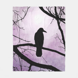 Vogel 78 Crow Raven Fleecedecke