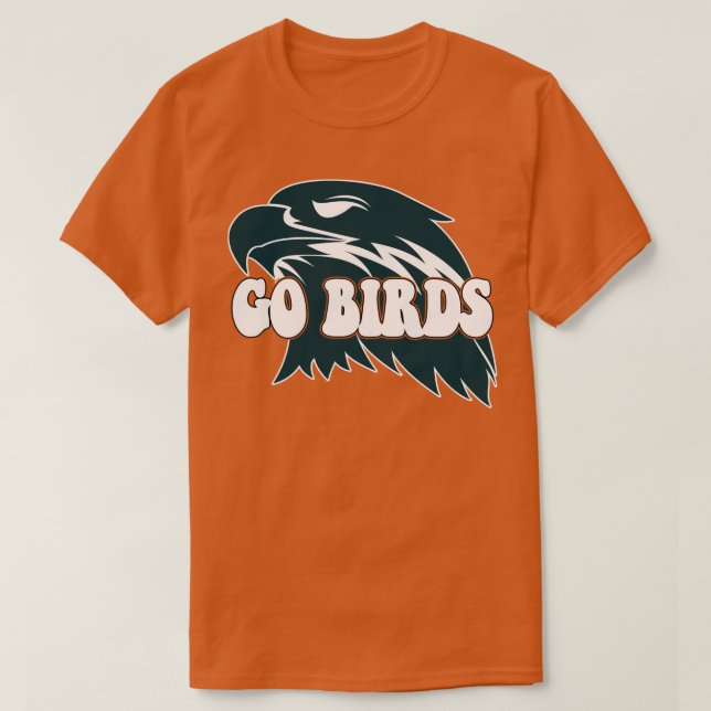 Vögel Adler Go Birds T-Shirt (Design vorne)