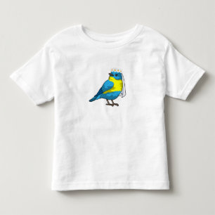 Vogel als Braut mit Blumenkranz Kleinkind T-shirt