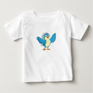 Vogel als Braut mit Schleier Baby T-shirt