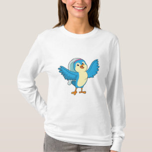 Vogel als Braut mit Schleier T-Shirt