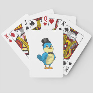 Vogel als Bräutigam mit Band Spielkarten
