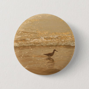 Vogel am Strand Button