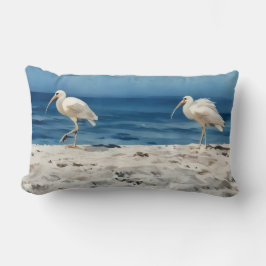 Vögel am Strand Siesta Key Kissen