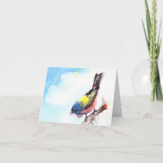 Vogel-Aquarellraum-Anmerkungskarte Karte