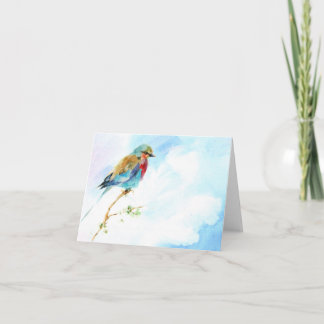 Vogel-Aquarellraum-Anmerkungskarte Karte