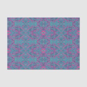 Vögel Arabeske Bohemian Türkis Lila Fuchsia Seidenpapier