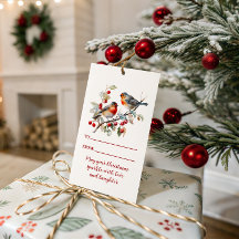 Vögel auf Beerenzweig Weihnachten | 