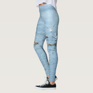 Vögel auf dem Summer River Leggings