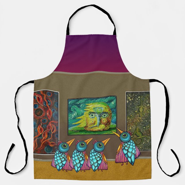 Vögel auf der Galerie Schürze (Vorderseite)