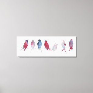 Vögel auf Draht eingewickelter Leinwand