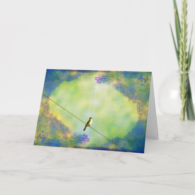 Vogel auf Draht Karte (Vorderseite)