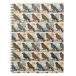 Vögel auf einem Draht Notizblock