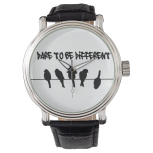 Vögel auf einem Draht - trauen Sie sich, Armbanduhr