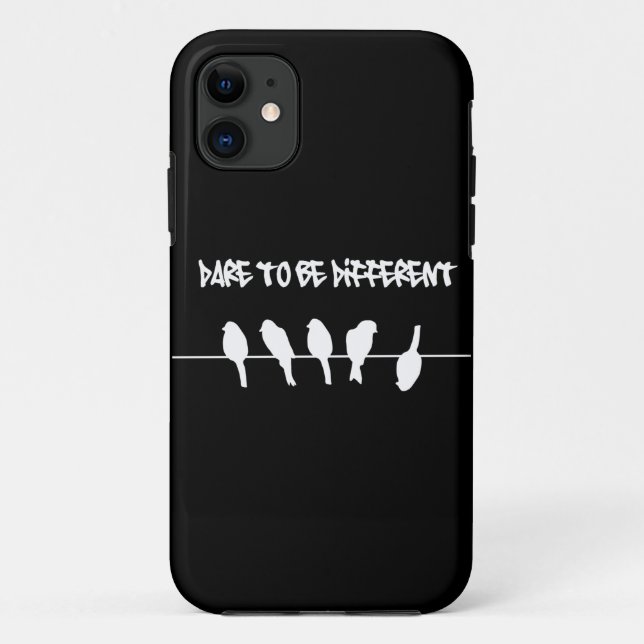 Vögel auf einem Draht - trauen Sie sich, Case-Mate iPhone Hülle (Rückseite)