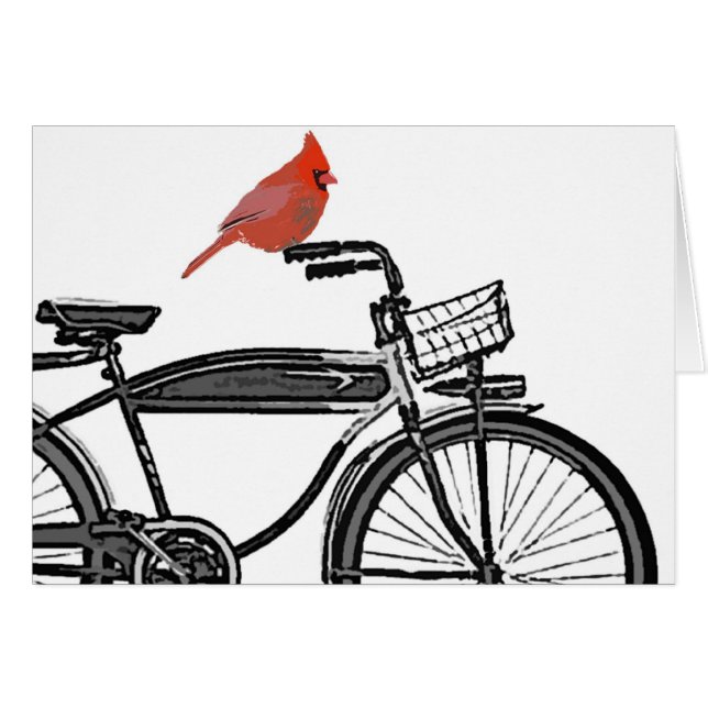 Vogel auf einem Fahrrad (Vorderseite (Horizontal))
