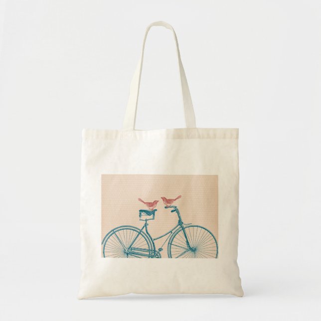 Vögel auf einem Fahrrad Tragetasche (Vorne)