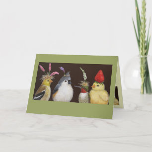 Vögel auf einem Party Karte