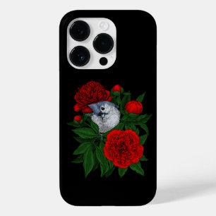 Vogel auf einem roten Pfingstrosenstrauß Case-Mate iPhone 14 Pro Hülle