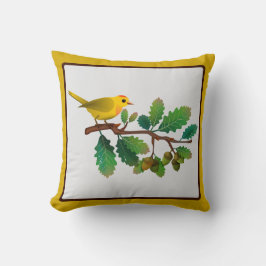 Vogel auf einem Zweig-Natur-Inspirierten Kissen