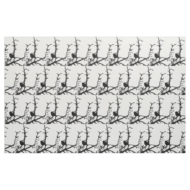 Vogel auf einem Zweiggewebe Stoff (Fat Quarter (45,7 x 55,9 cm))