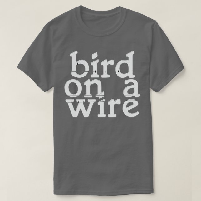 Vogel auf einer Leitung T-Shirt (Design vorne)