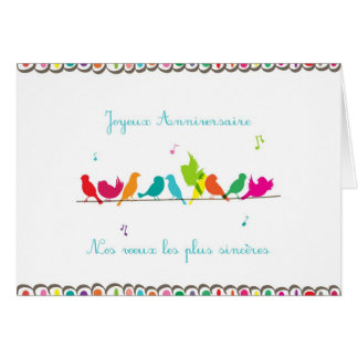 Vögel auf einer Linie