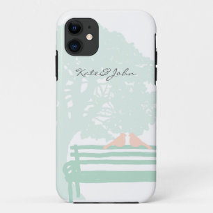 Vögel auf einer Parkbench-Hochzeit Case-Mate iPhone Hülle