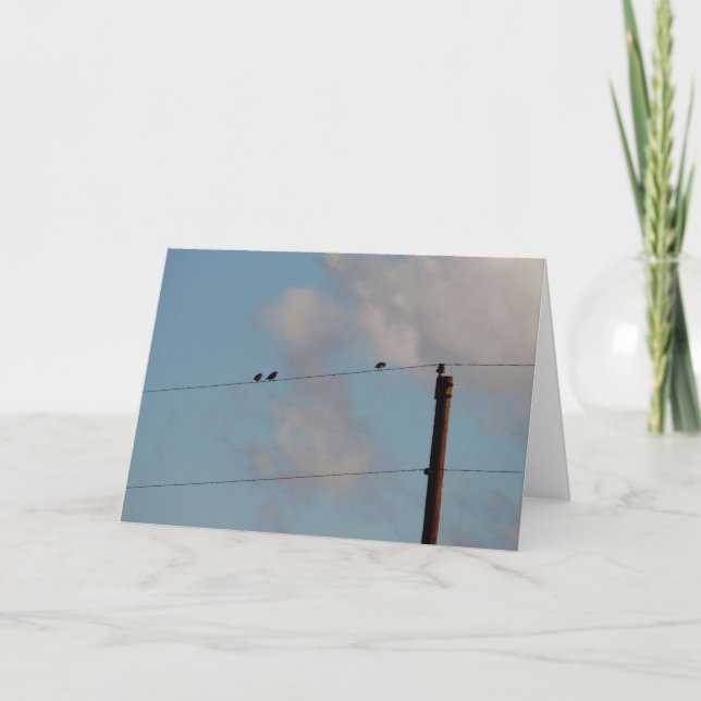 Vögel auf einer Schnur Karte (Vorderseite)