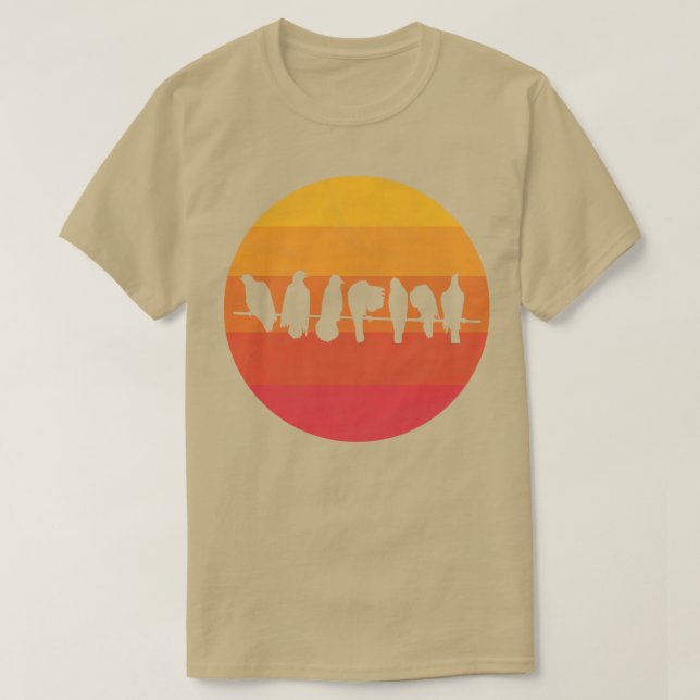 Vögel auf einer Schnur T-Shirt (Design vorne)