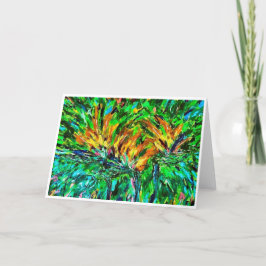 Vögel auf Flugnotifizierungskarte<Blank Inside> Dankeskarte