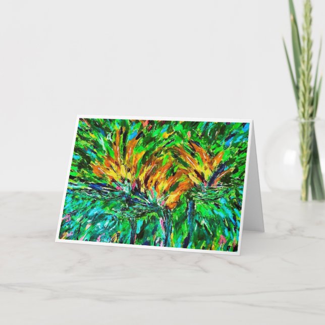 Vögel auf Flugnotifizierungskarte<Blank Inside> Dankeskarte (Vorderseite)