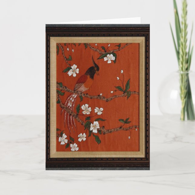 Vogel auf Ricepaper Karte (Vorderseite)