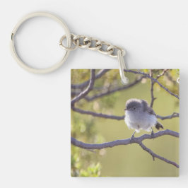 Vogel auf Twig (Bushtit) Schlüsselanhänger