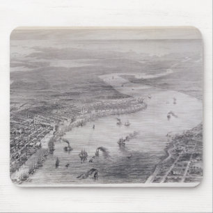 Vogel-Auge Ansicht von New Orleans Mousepad