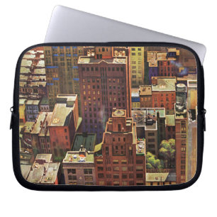 Vogel-Auge Ansicht von New York City durch John Laptopschutzhülle