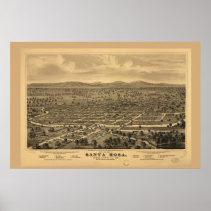 Vögel Augen View Santa Rosa Poster