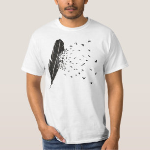 Vogel-Ausbrechen einer Feder T-Shirt