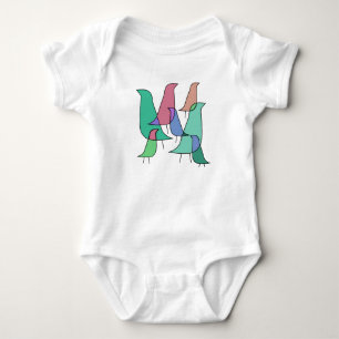 Vögel Baby Strampler