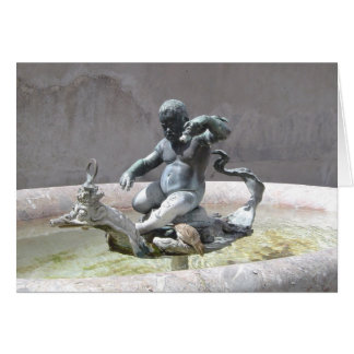 Vogel-Bad-leere Karte Florenz Italien